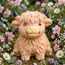3 inch Highland Cow Crunchy Squishy Toy