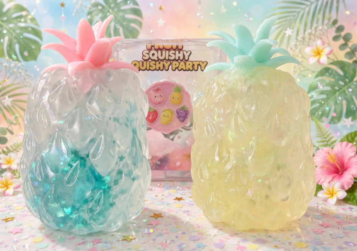 Fruit Squishy Pineapple Party – Jumbo Translucent Squishies |